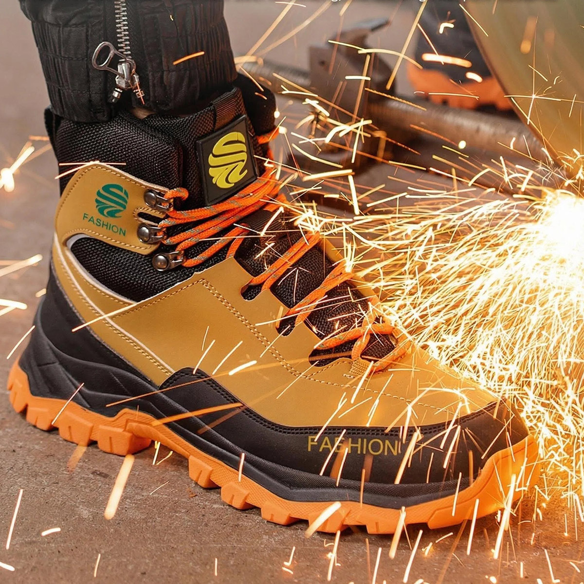 Men Steel Toe Work Shoes Impac - Sewing Industry recension och pris
