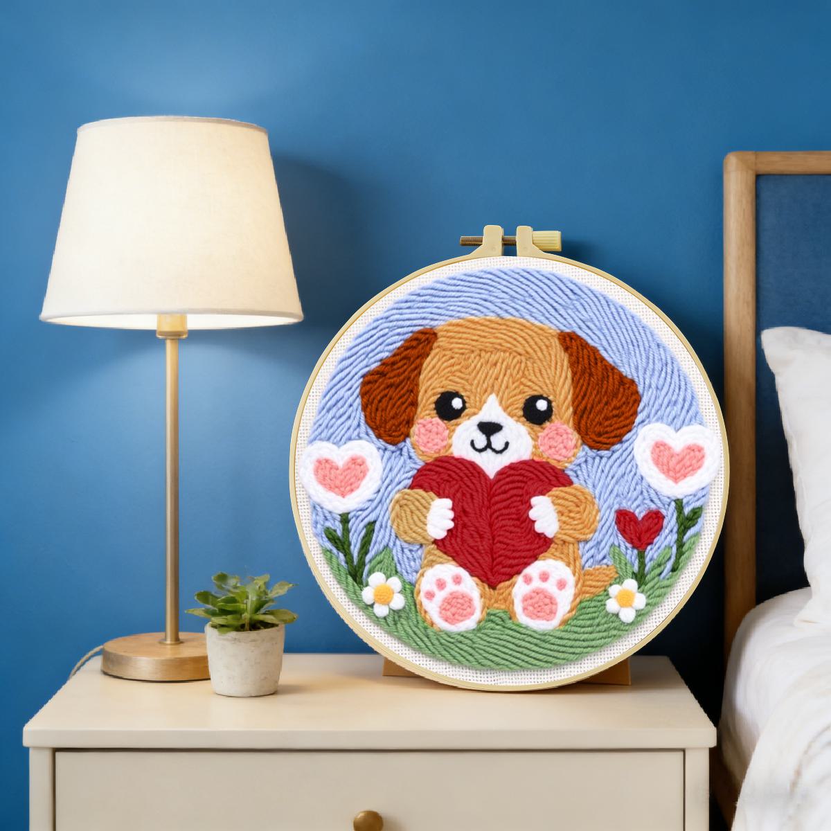 20X20CM/7.87inch Dog Punch Nee - Sewing Textile Art recension och pris