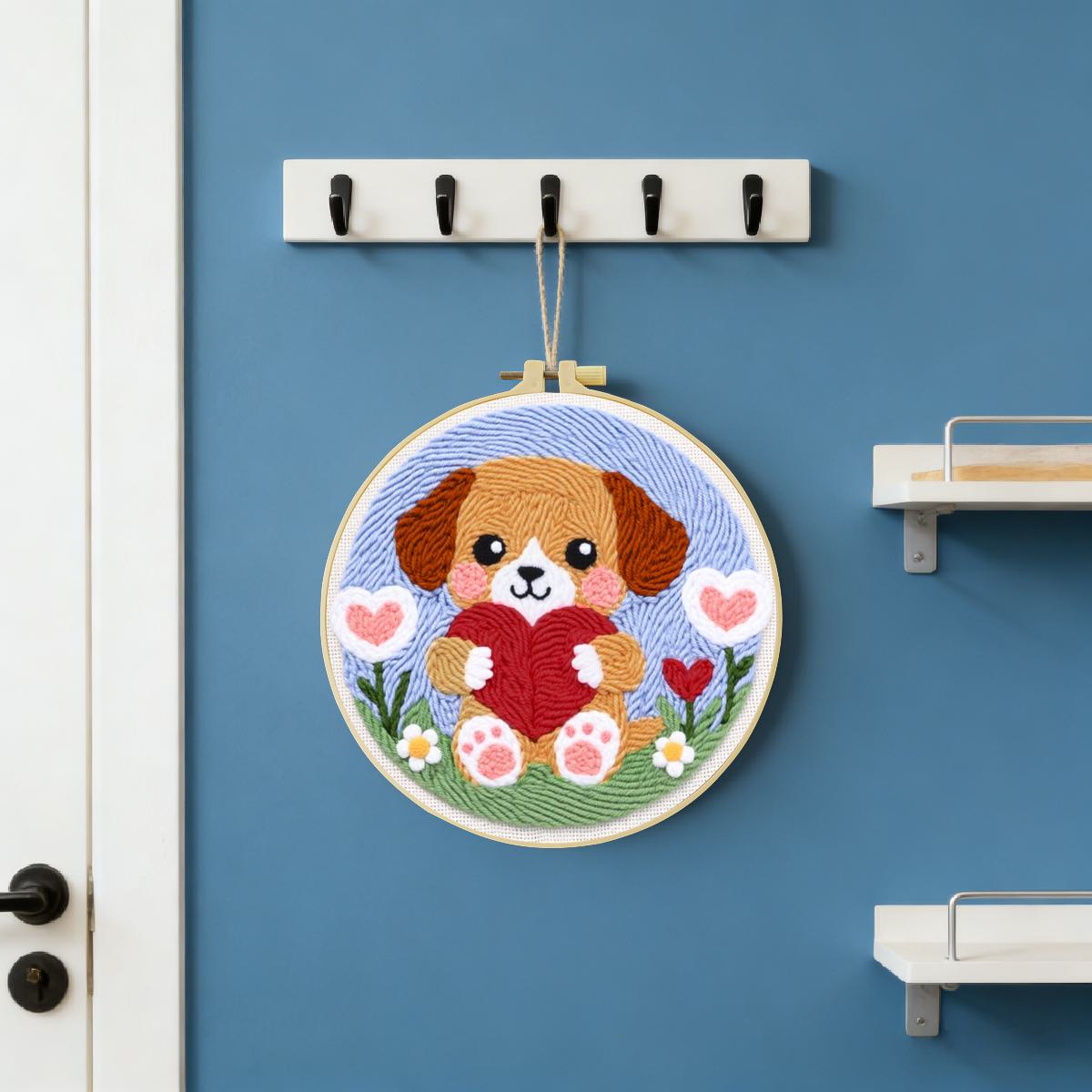 20X20CM/7.87inch Dog Punch Nee - Sewing Textile Art recension och pris