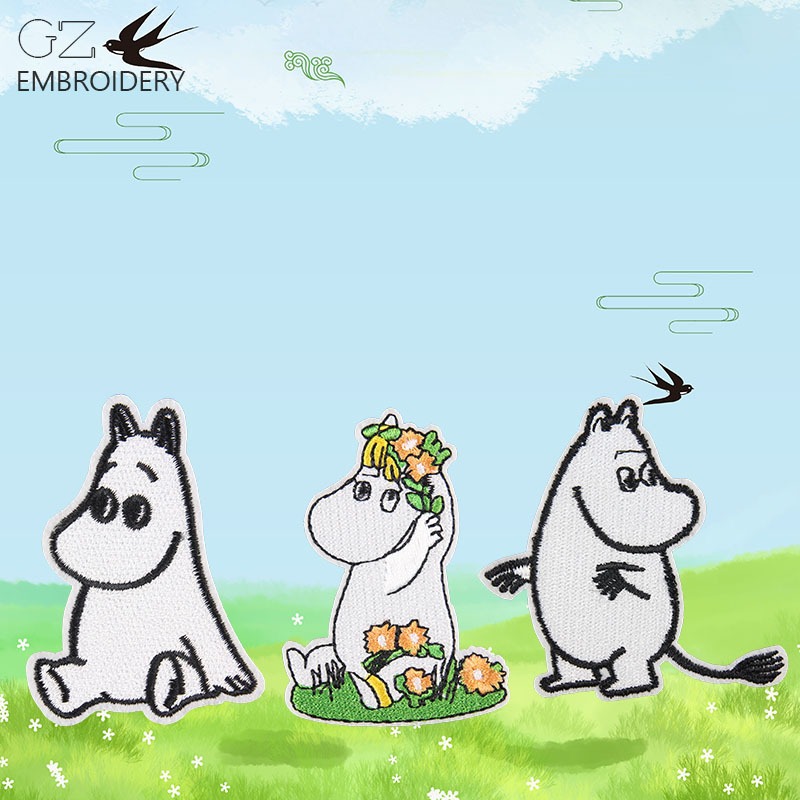 Moomin Cute Cartoon Embroidere - Sewing Repair recension och pris