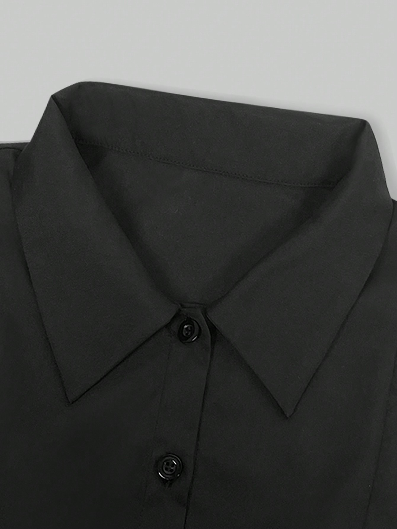 Women Black Shoulder Pad Shirt - Shoulder Pad Set In recension och pris