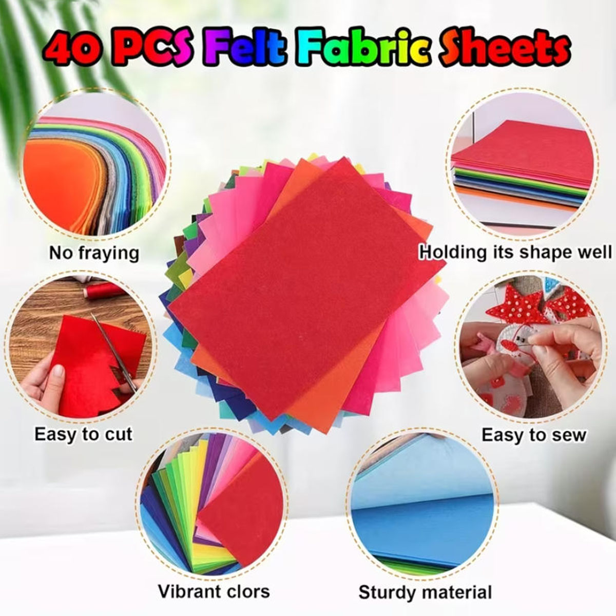40PCS Felt Cloth Colored Felt  - Fabric Softener Sheet recension och pris