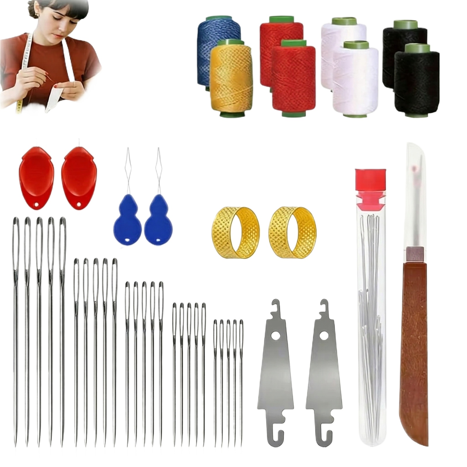 43pcs Big Eye Sewing Needle Ki - Sewing Repair recension och pris