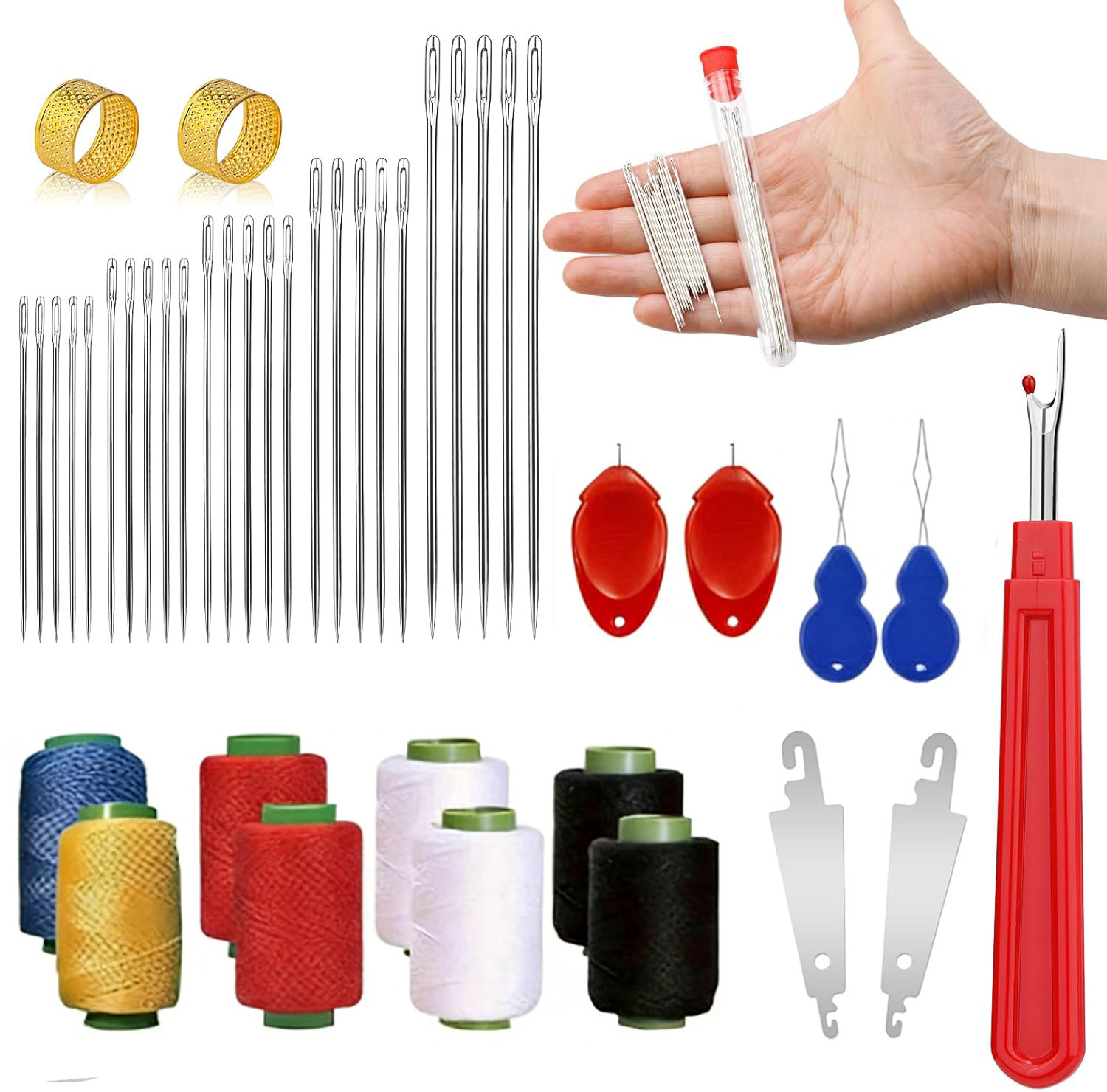 43pcs Big Eye Sewing Needle Ki - Sewing Repair recension och pris