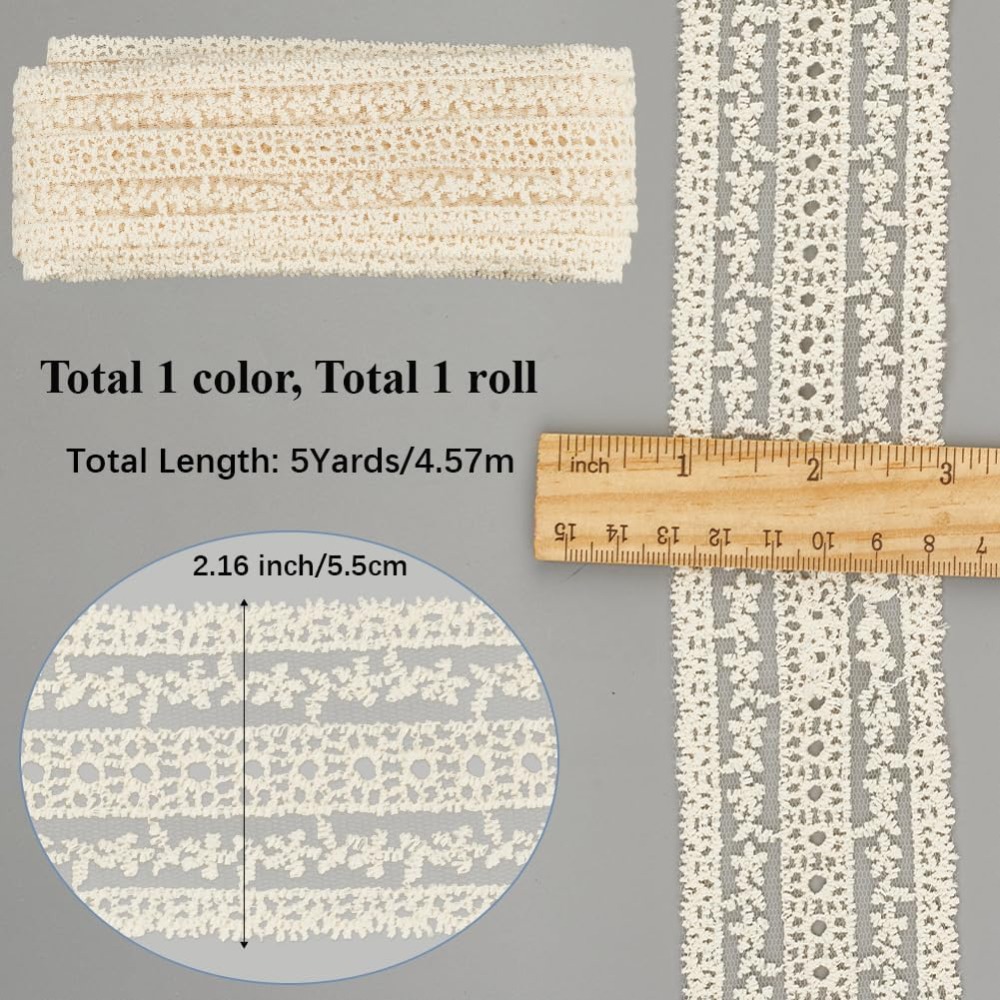 2.2 Inch Wide Vintage Cotton L - Sewing Eyelet Fabric recension och pris