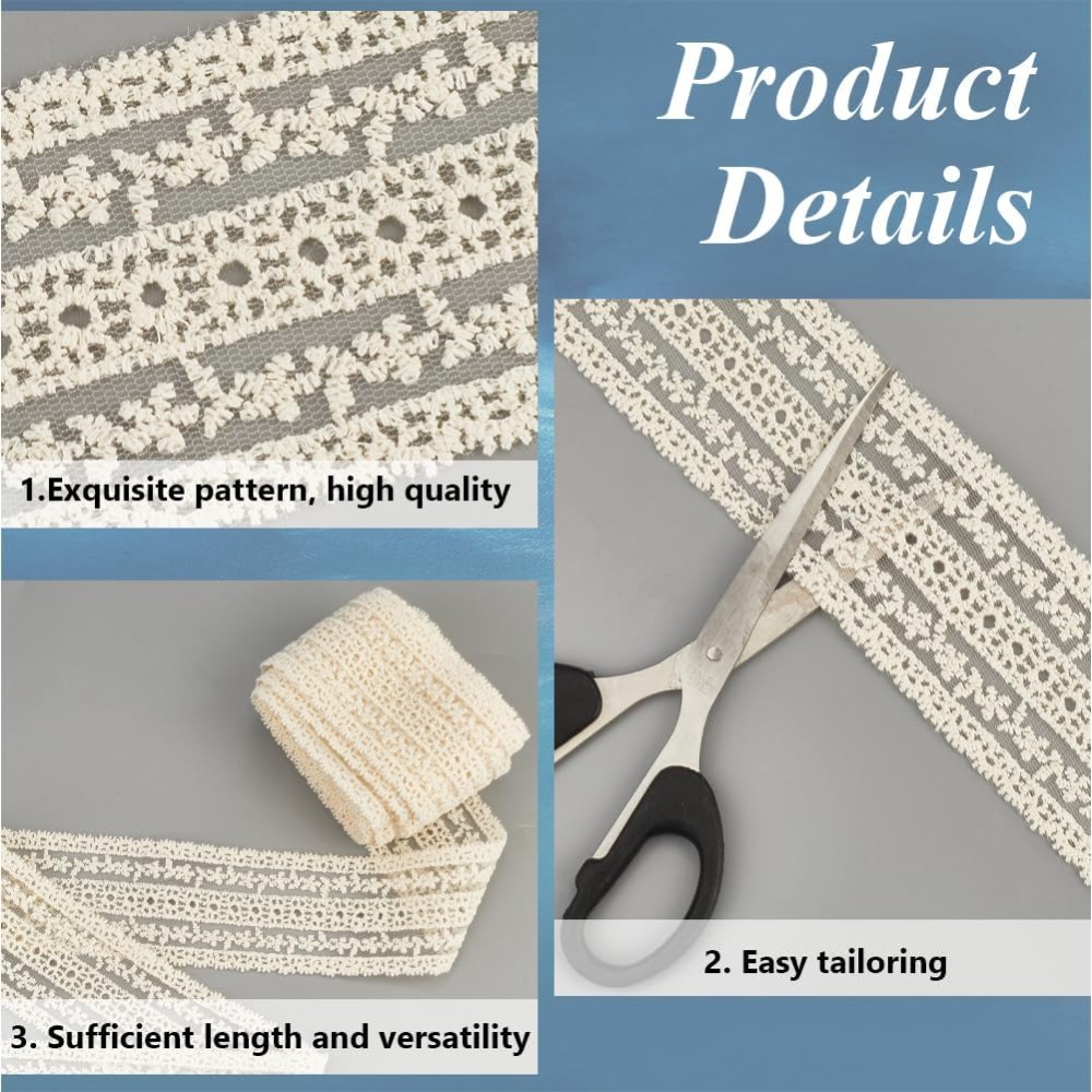 2.2 Inch Wide Vintage Cotton L - Sewing Eyelet Fabric recension och pris