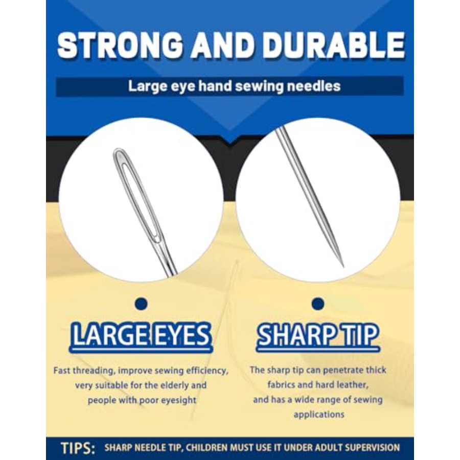 Large Eye Sewing Needles, 7 Si - Sewing Repair recension och pris